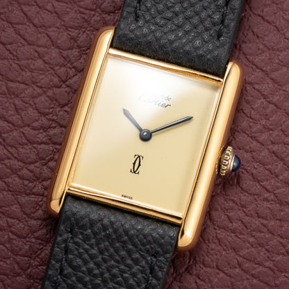 Cartier Tank Must de Vermeil Lemon Champagne Dial GM from 1990s