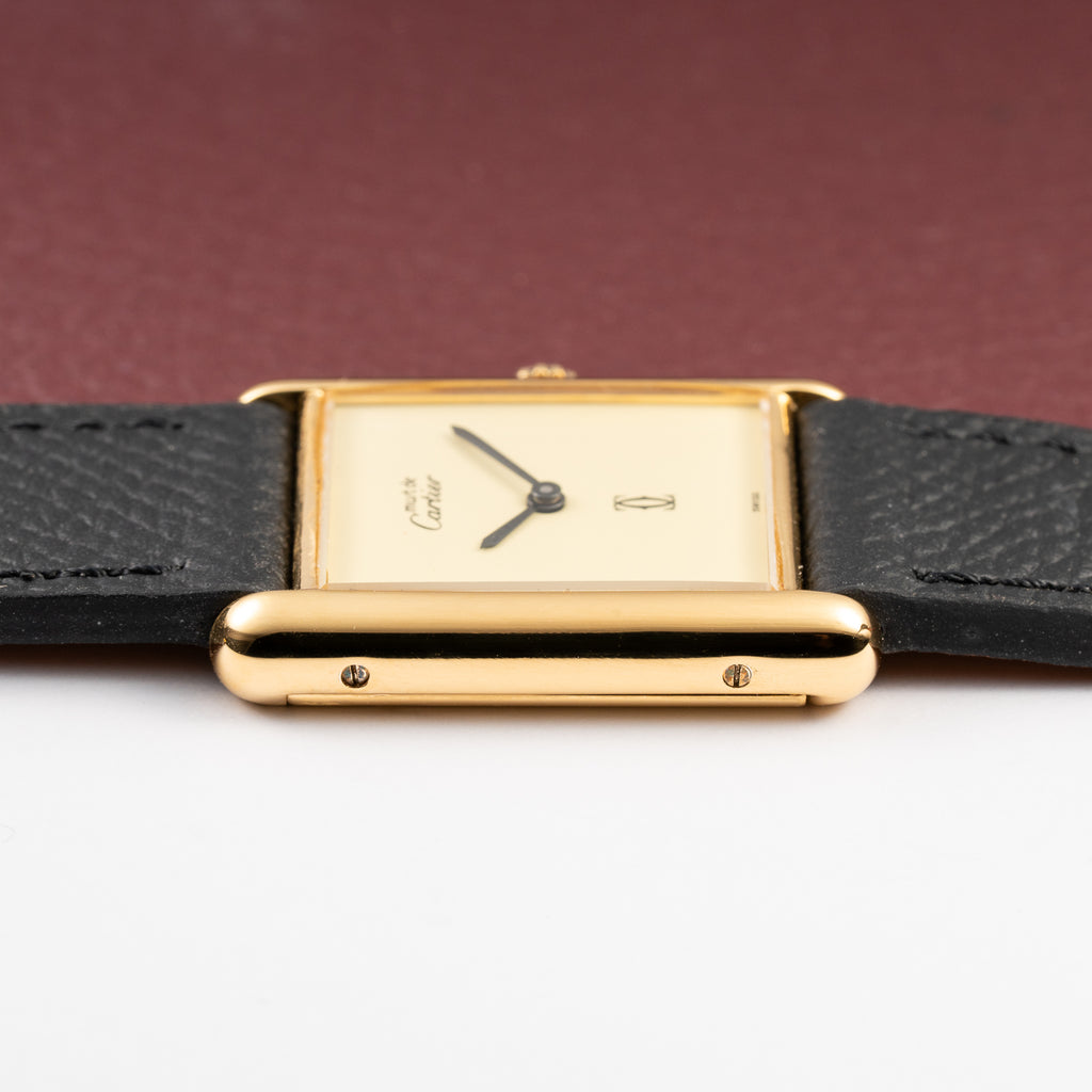 Cartier Tank Must de Vermeil Lemon Champagne Dial GM from 1990s