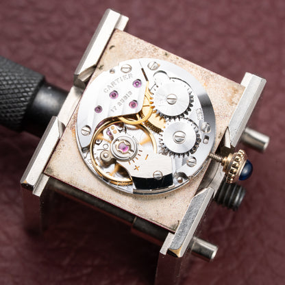 Cartier Tank Must de Vermeil Burgundy Red Dial GM from 1980s