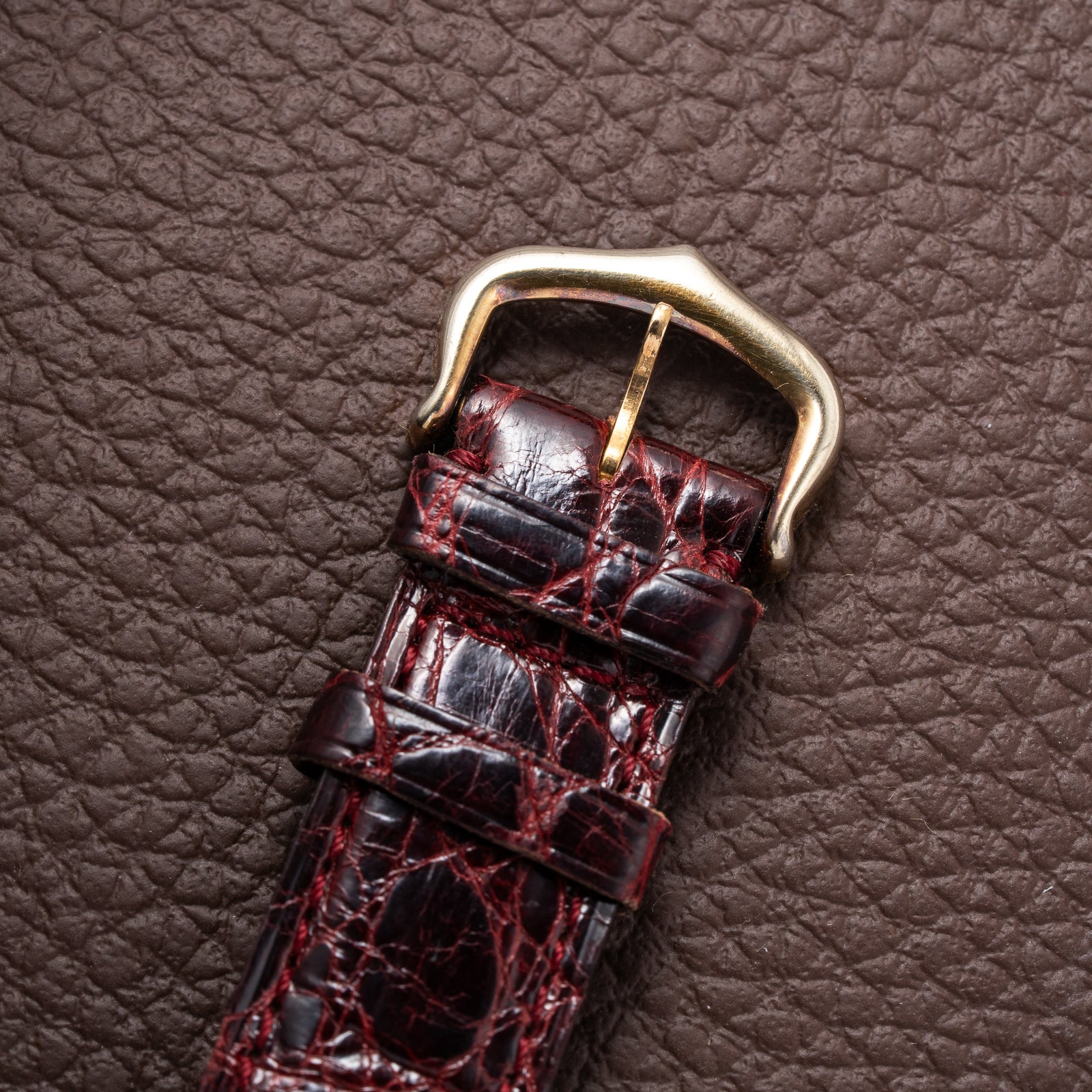 Cartier Tank Must de Vermeil Burgundy Red Dial GM from 1980s