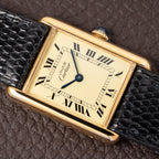 Cartier Tank Must de Vermeil Lemon Roman GM from 1980s