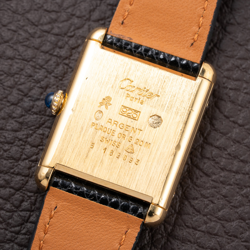 Cartier Tank Must de Vermeil Lemon Roman GM from 1980s