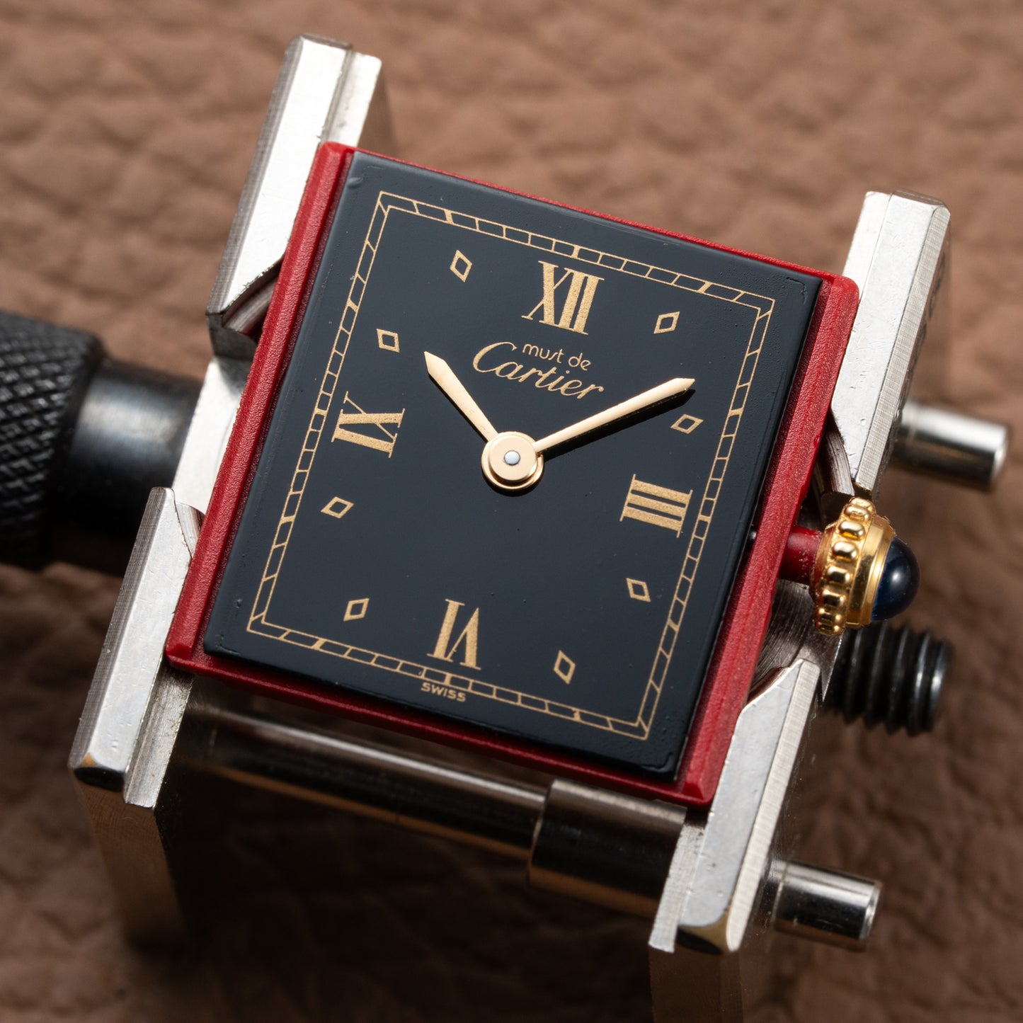 Cartier Must de Tank Vermeil Black Dial Full Set Ref 5057001 from 2003