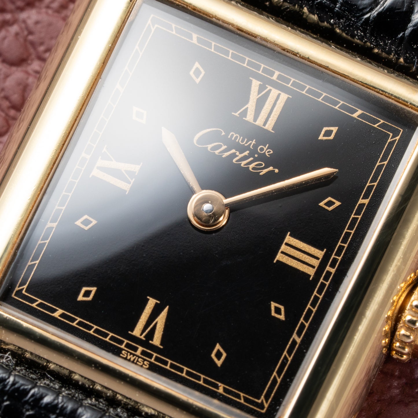 Cartier Must de Tank Vermeil Black Dial Full Set Ref 5057001 from 2003