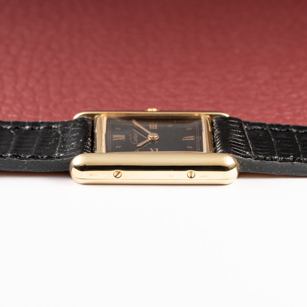 Cartier Must de Tank Vermeil Black Dial Full Set Ref 5057001 from 2003
