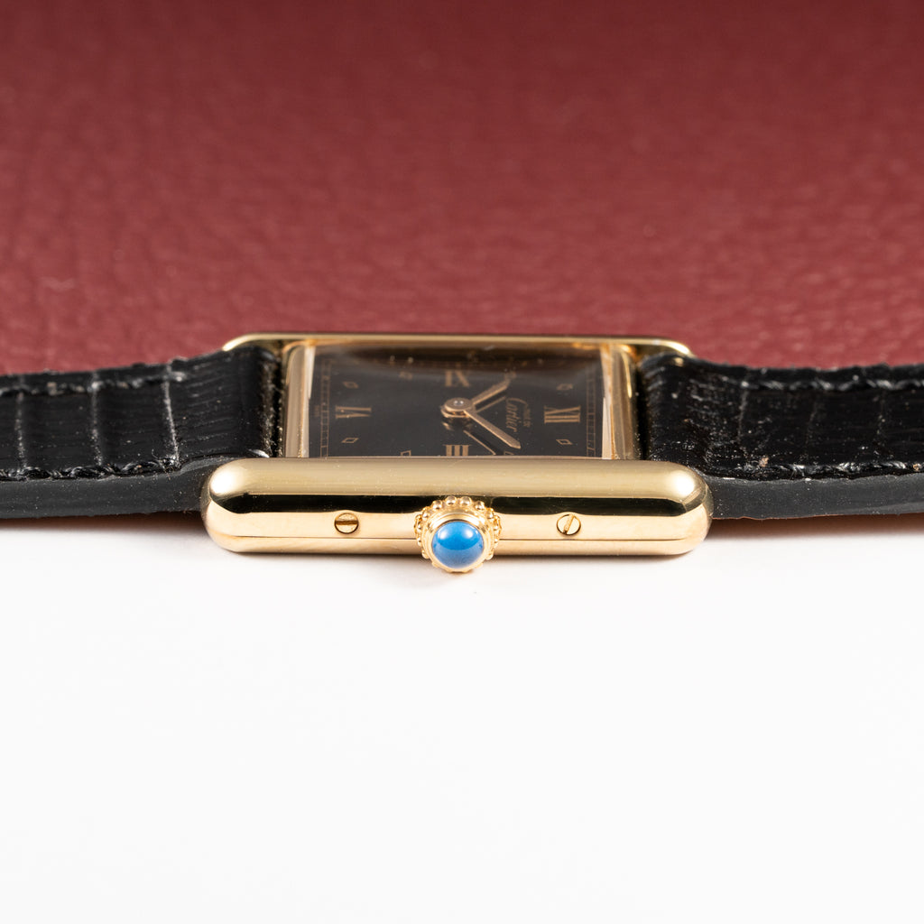 Cartier Must de Tank Vermeil Black Dial Full Set Ref 5057001 from 2003