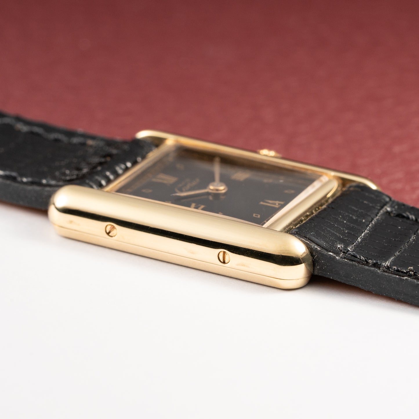 Cartier Must de Tank Vermeil Black Dial Full Set Ref 5057001 from 2003