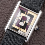 Cartier Tank Must de Rare Art Deco Purple Dial Full Set Ref. 690006 from 1990