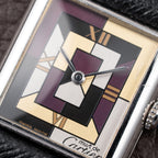 Cartier Tank Must de Rare Art Deco Purple Dial Full Set Ref. 690006 from 1990