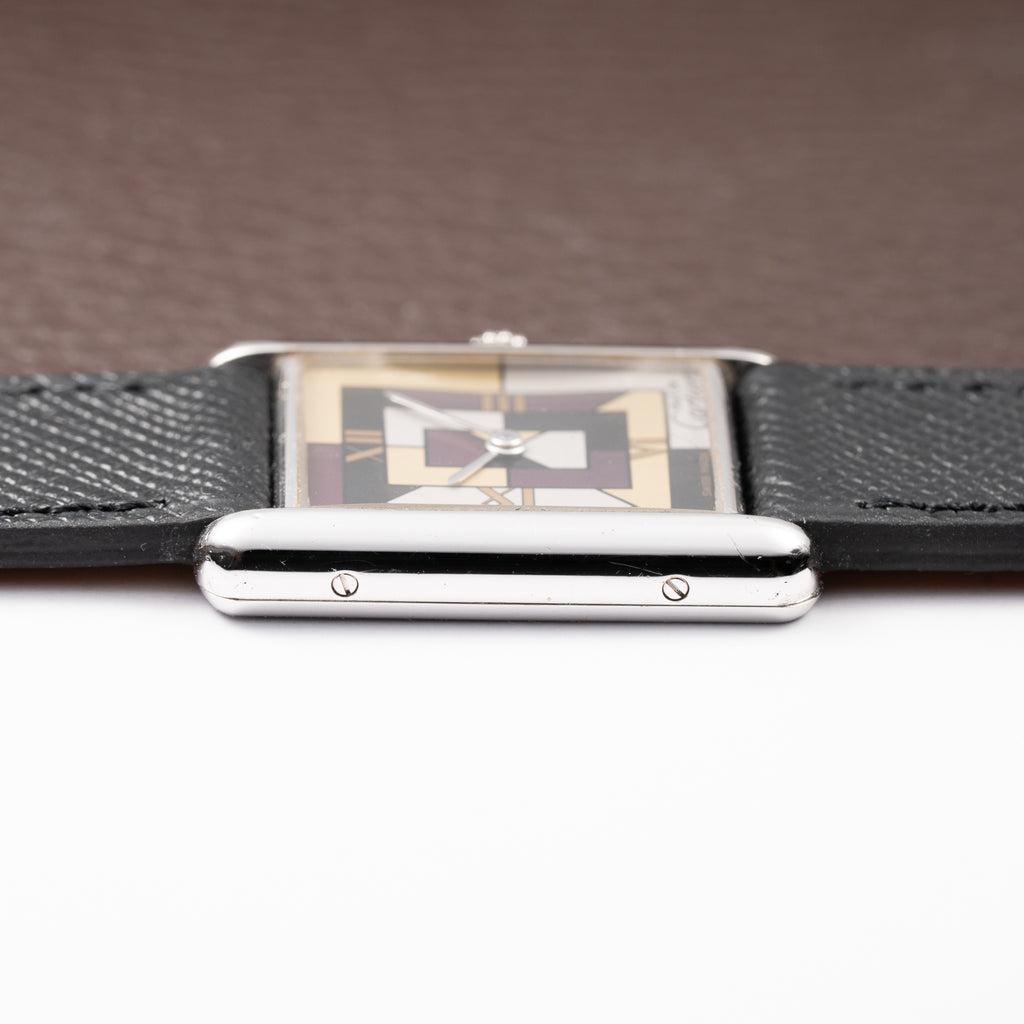 Cartier Tank Must de Rare Art Deco Purple Dial Full Set Ref. 690006 from 1990