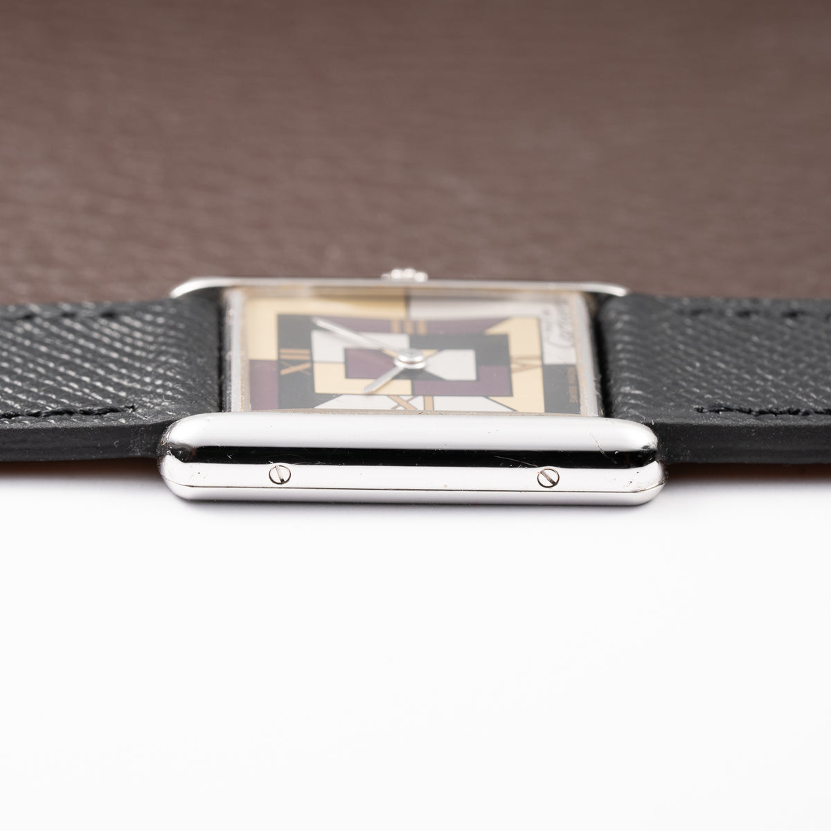 Cartier Tank Must de Rare Art Deco Purple Dial Full Set Ref. 690006 from 1990