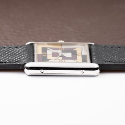 Cartier Tank Must de Rare Art Deco Purple Dial Full Set Ref. 690006 from 1990