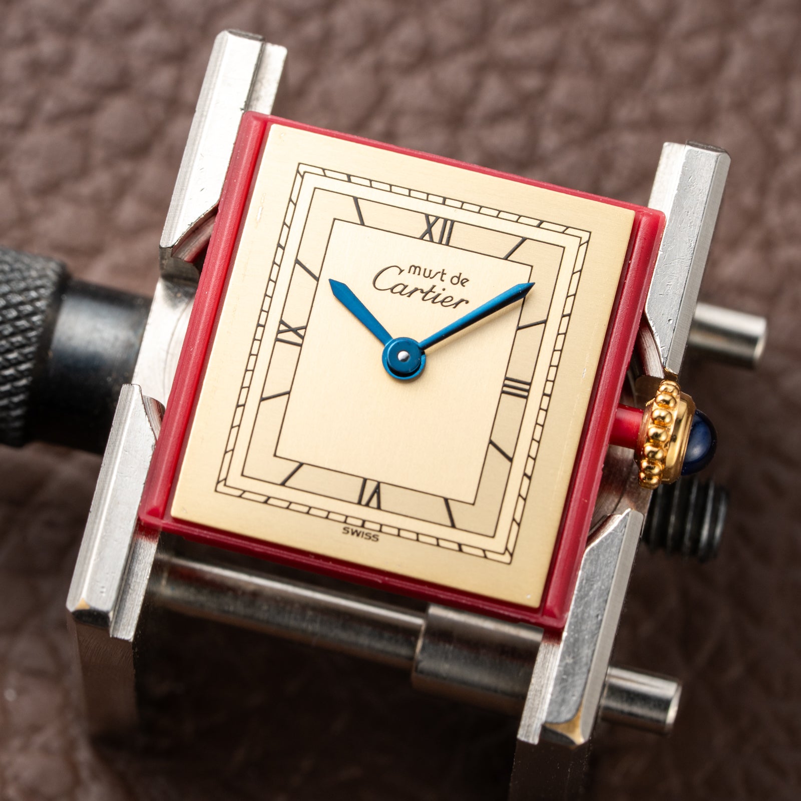 Cartier Must de Tank Vermeil Art Deco Roman Dial PM Reference 3 66001