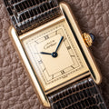 Cartier Must de Tank Vermeil Art Deco Roman Dial PM Reference 3 66001