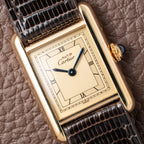 Cartier Must de Tank Vermeil Art Deco Roman Dial PM Reference 3 66001
