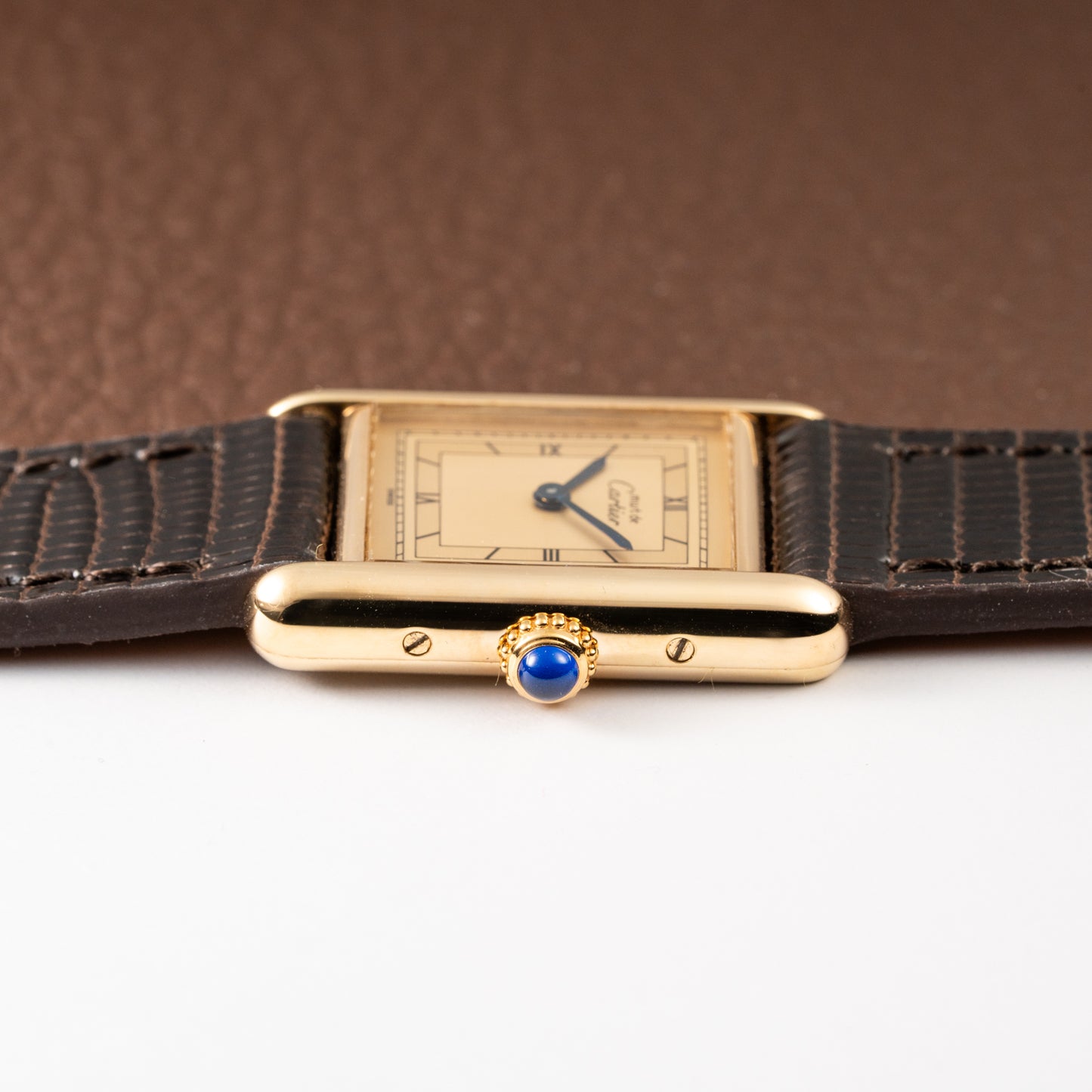 Cartier Must de Tank Vermeil Art Deco Roman Dial PM Reference 3 66001