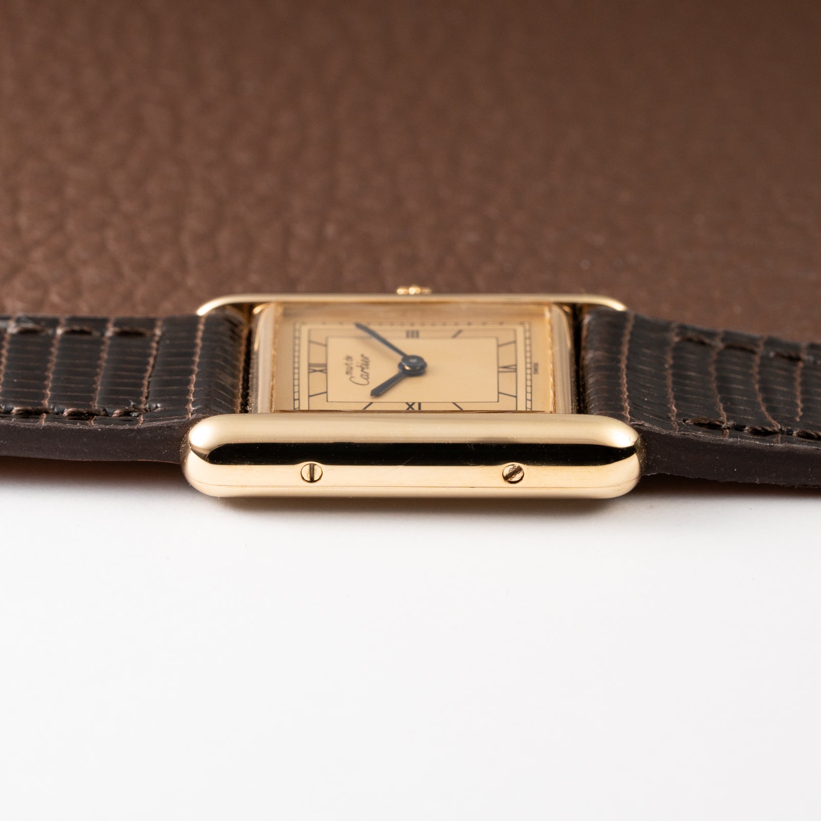 Cartier Must de Tank Vermeil Art Deco Roman Dial PM Reference 3 66001