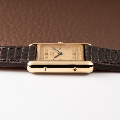 Cartier Must de Tank Vermeil Art Deco Roman Dial PM Reference 3 66001