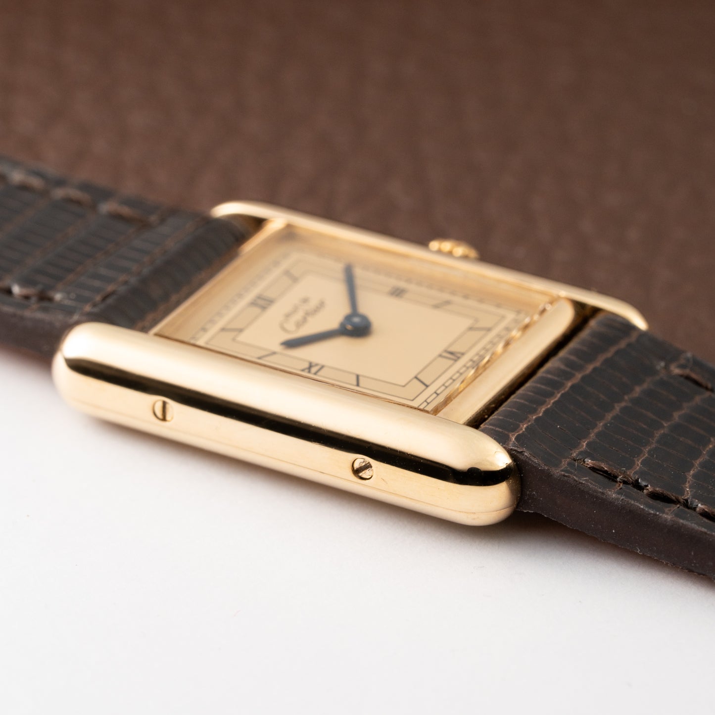 Cartier Must de Tank Vermeil Art Deco Roman Dial PM Reference 3 66001