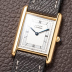 Cartier Tank Must de Vermeil Silver Art Deco Roman Dial GM Reference 6 81006