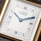 Cartier Tank Must de Vermeil Silver Art Deco Roman Dial GM Reference 6 81006