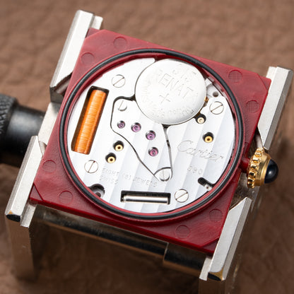 Cartier Must de Tank Vermeil Grey Art Deco Dial Reference 590005 from 1990s