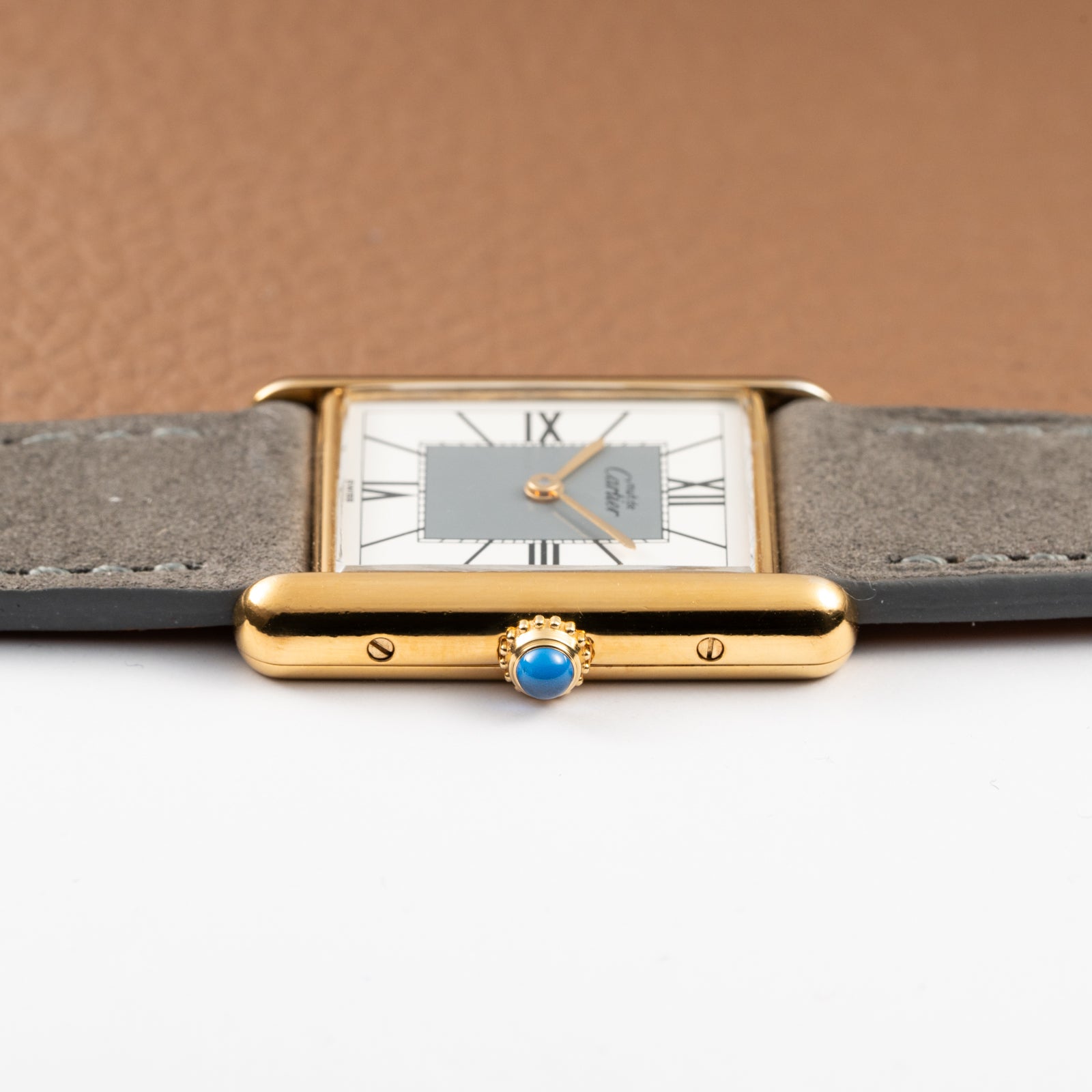 Cartier Must de Tank Vermeil Grey Art Deco Dial Reference 590005 from 1990s