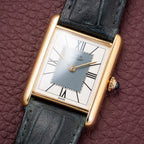 Cartier Must de Tank Vermeil Grey Art Deco Dial Full Set Box & Papers Ref. 590005 from 1998