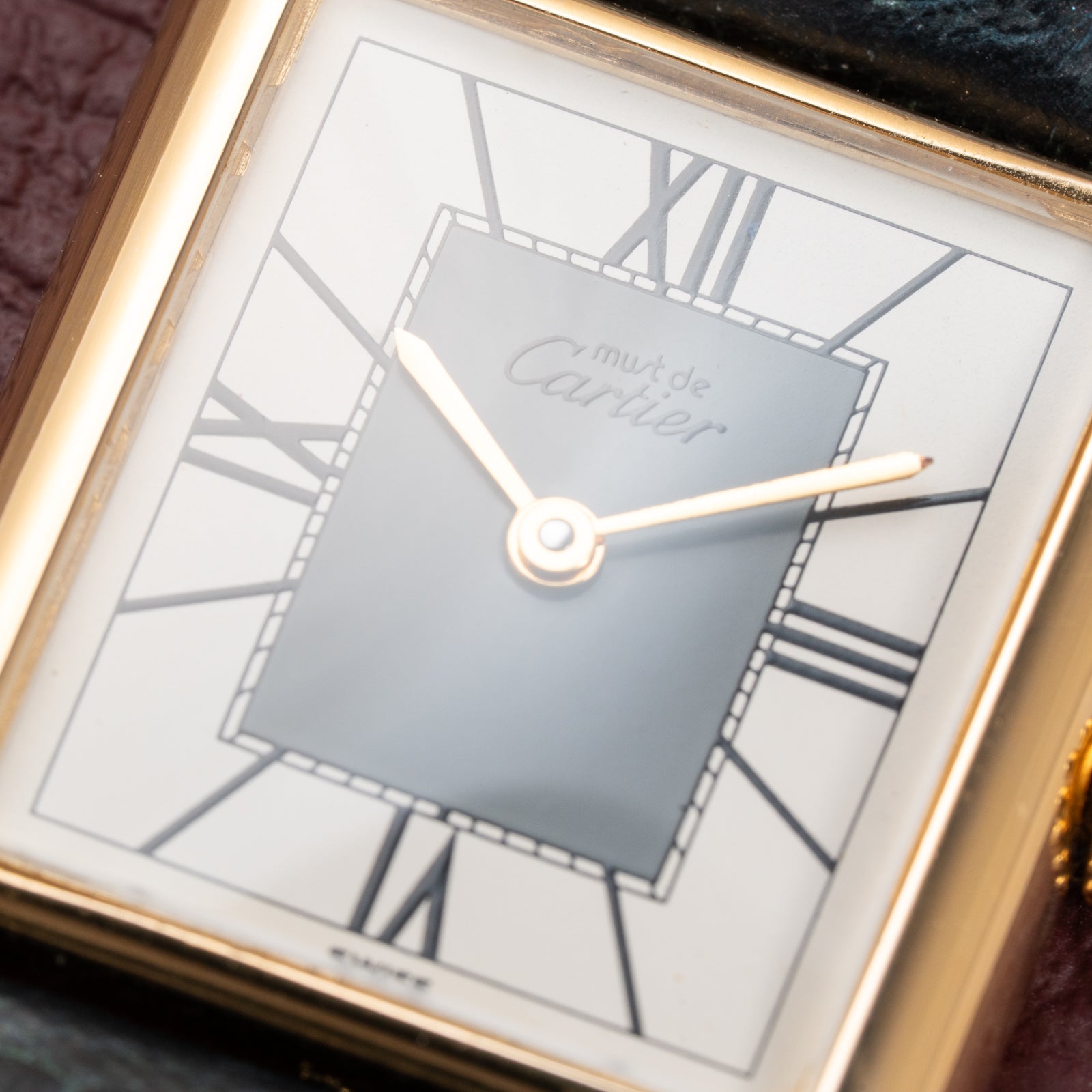 Cartier Must de Tank Vermeil Grey Art Deco Dial Full Set Box & Papers Ref. 590005 from 1998