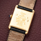 Cartier Must de Tank Vermeil Grey Art Deco Dial Full Set Box & Papers Ref. 590005 from 1998