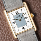 Cartier Must de Tank Vermeil Grey Art Deco Dial Reference 590005 from 1990s