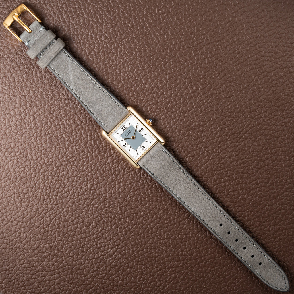 Cartier Must de Tank Vermeil Grey Art Deco Dial Reference 590005 from 1990s