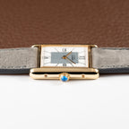 Cartier Must de Tank Vermeil Grey Art Deco Dial Reference 590005 from 1990s