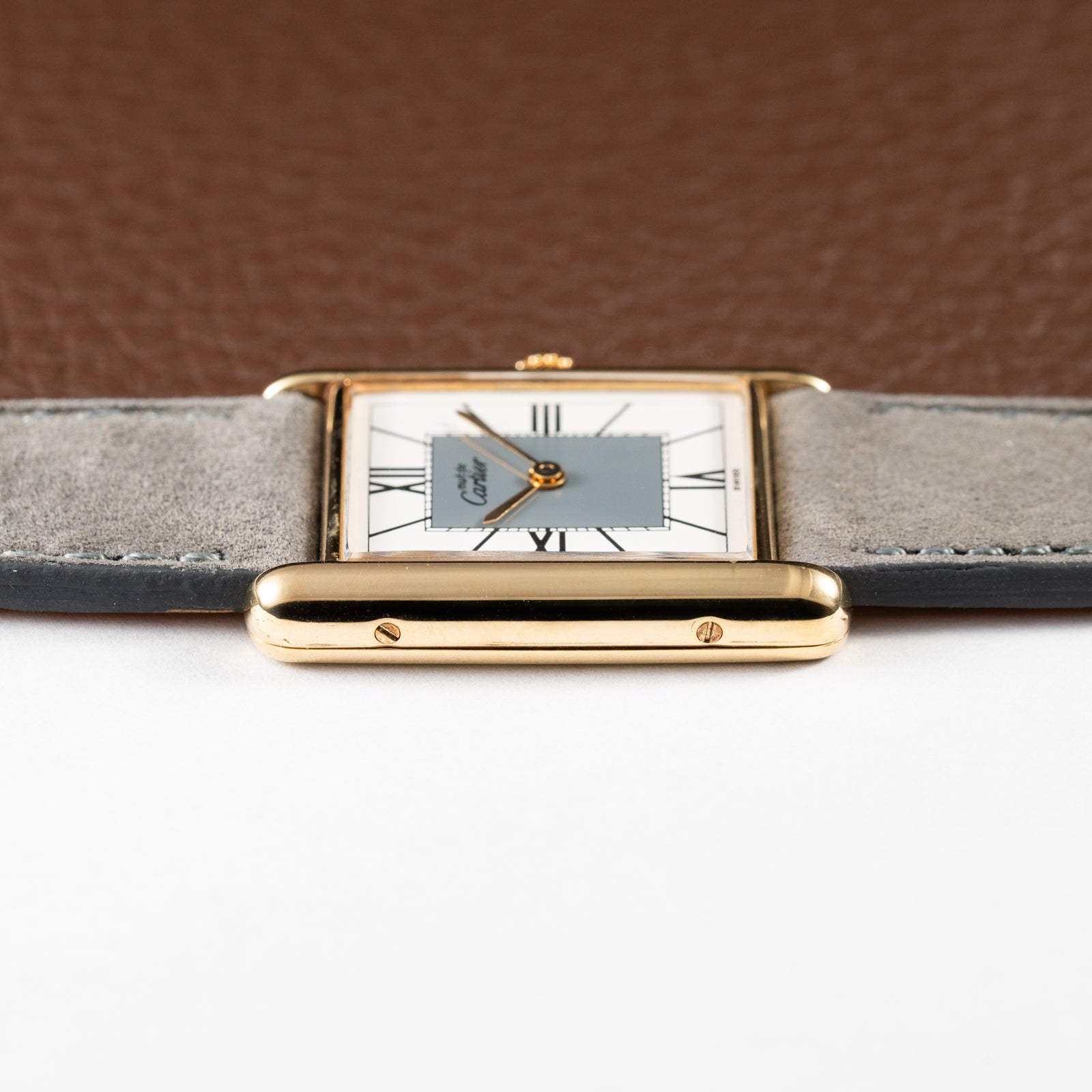 Cartier Must de Tank Vermeil Grey Art Deco Dial Reference 590005 from 1990s