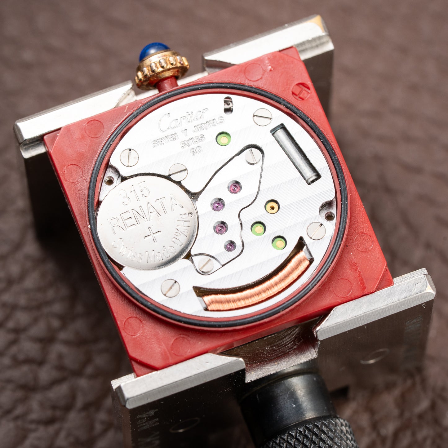 Cartier Tank Must de Art Deco Lemon Roman Dial Vermeil GM Ref. 6 81006 from 1990s