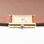 Cartier Tank Must de Art Deco Lemon Roman Dial Vermeil GM Ref. 6 81006 from 1990s