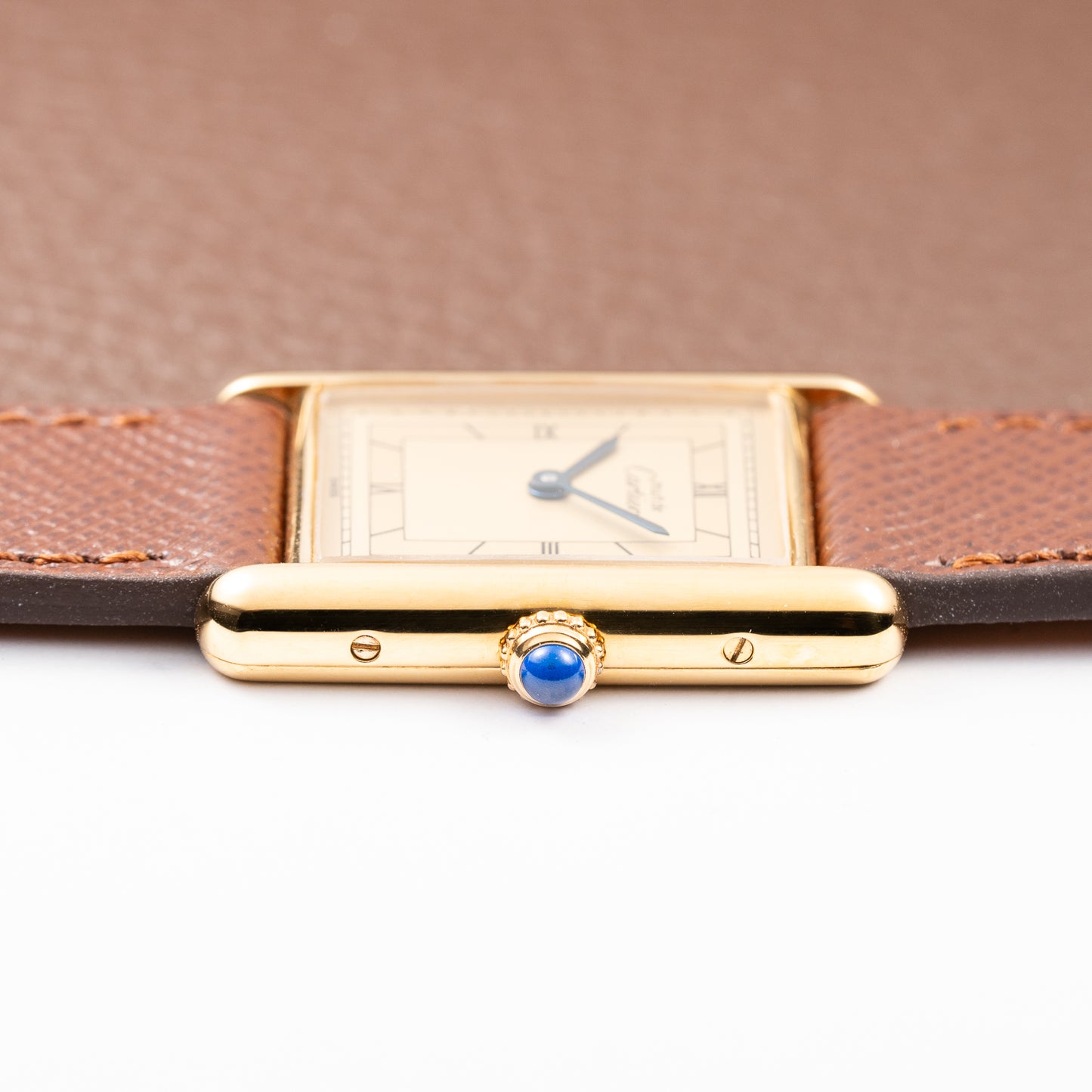 Cartier Tank Must de Art Deco Lemon Roman Dial Vermeil GM Ref. 6 81006 from 1990s