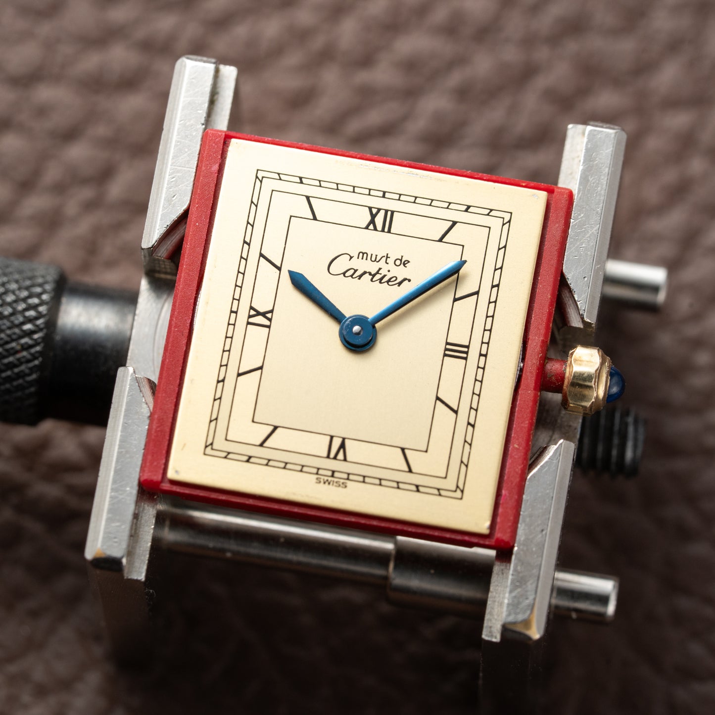 Cartier Must de Tank Vermeil Art Deco Roman Dial PM Reference 3 66001