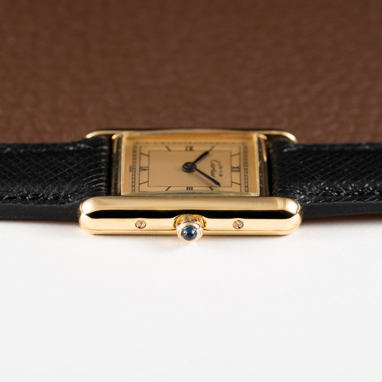 Cartier Must de Tank Vermeil Art Deco Roman Dial PM Reference 3 66001