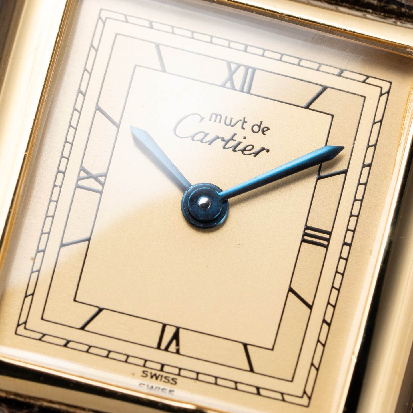 Cartier Tank Must de Vermeil Art Deco Roman Lemon Dial CARTIER SERVICED Ref. 3 66001