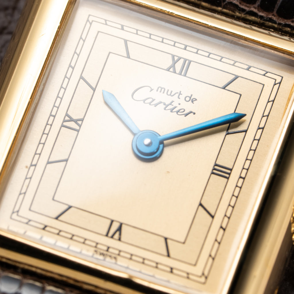 Cartier Tank Must de Vermeil Art Deco Roman Lemon Dial CARTIER SERVICED Ref. 3 66001
