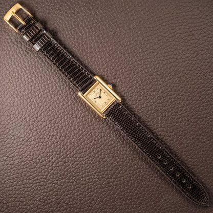 Cartier Tank Must de Vermeil Art Deco Roman Lemon Dial CARTIER SERVICED Ref. 3 66001