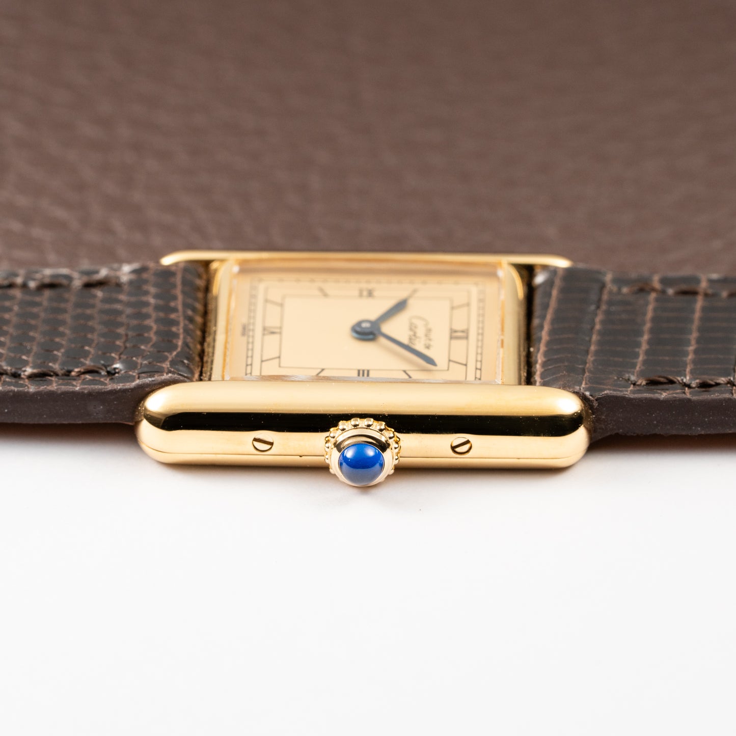 Cartier Tank Must de Vermeil Art Deco Roman Lemon Dial CARTIER SERVICED Ref. 3 66001