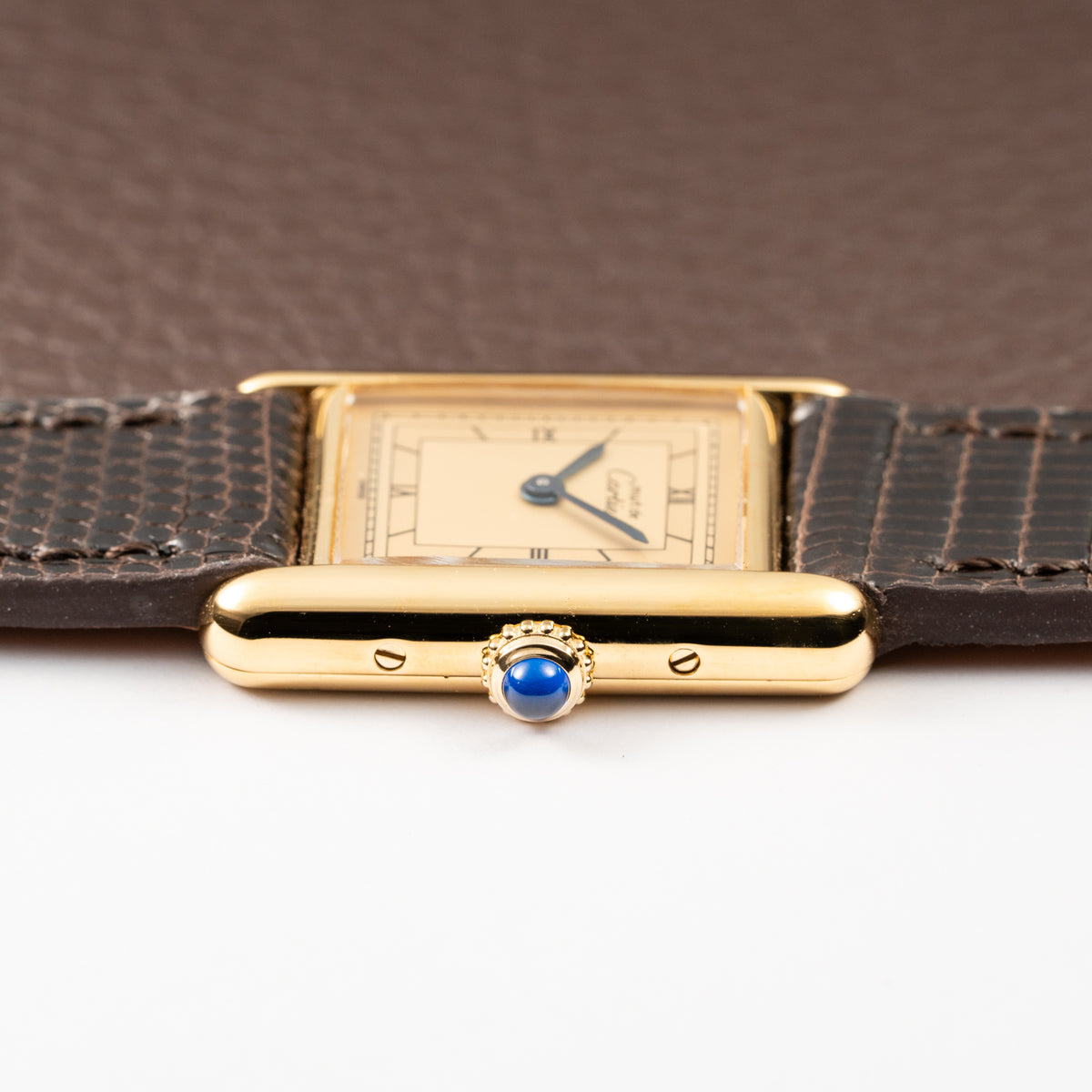 Cartier Tank Must de Vermeil Art Deco Roman Lemon Dial CARTIER SERVICED Ref. 3 66001