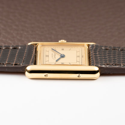 Cartier Tank Must de Vermeil Art Deco Roman Lemon Dial CARTIER SERVICED Ref. 3 66001
