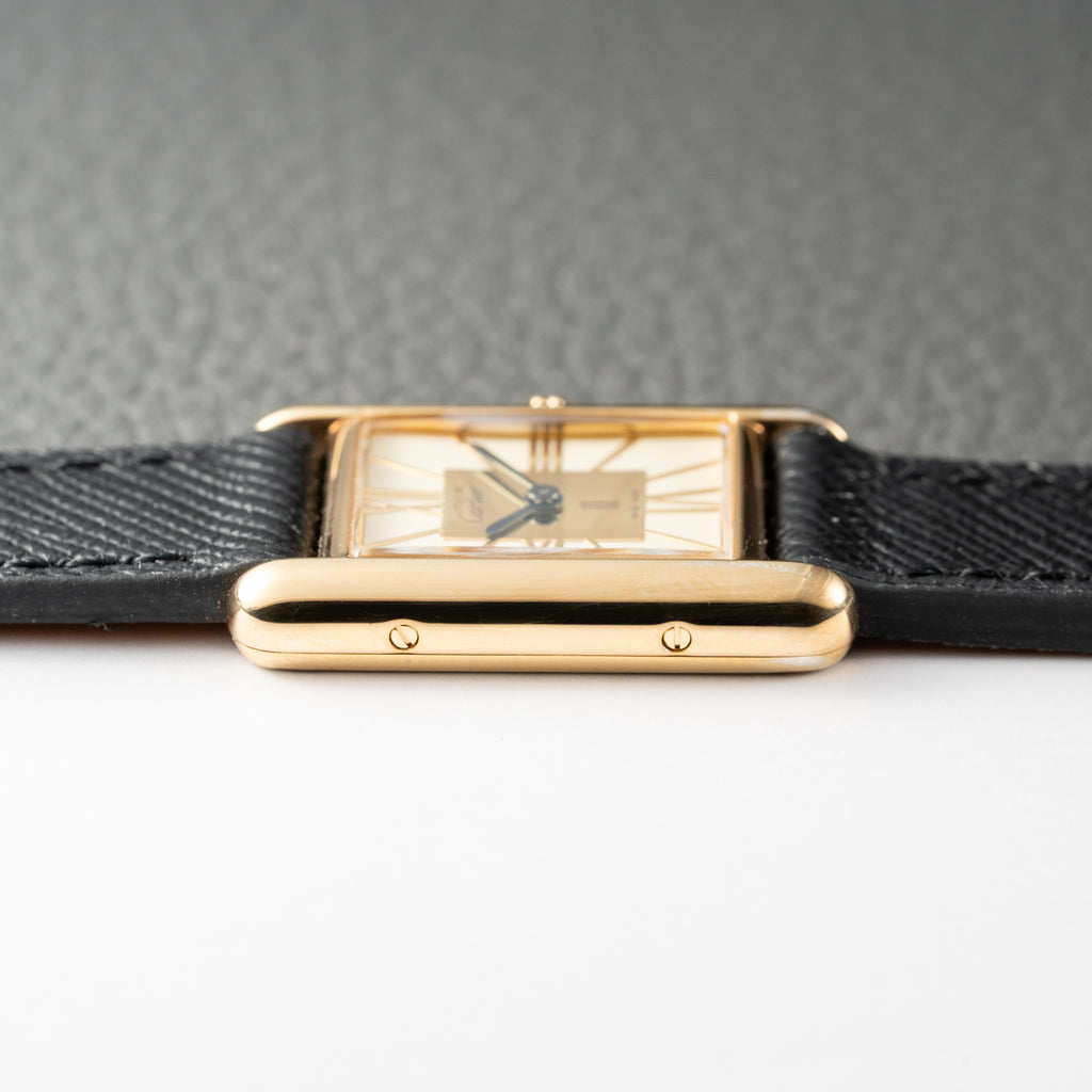 Cartier Must de Tank Vermeil Hollow Big Roman Mirror Dial Ref 3 66001 Quartz PM Cartier Service 2025