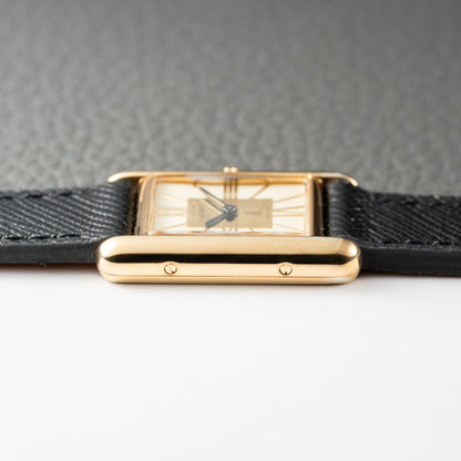 Cartier Must de Tank Vermeil Hollow Big Roman Mirror Dial Ref 3 66001 Quartz PM Cartier Service 2025