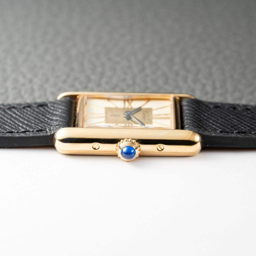 Cartier Must de Tank Vermeil Hollow Big Roman Mirror Dial Ref 3 66001 Quartz PM Cartier Service 2025