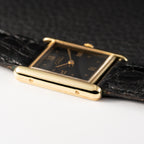 Cartier Must de Tank Vermeil Black Glossy Art Deco Dial 1990s Ref. 590005