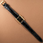 Cartier Must de Tank Vermeil Black Glossy Art Deco Dial 1990s Ref. 590005